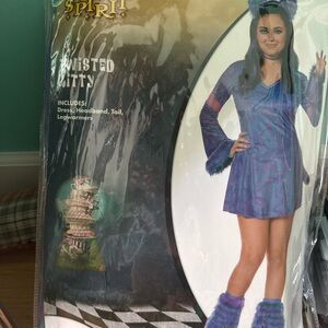 Spirit Twisted Kitty Costume for Kids - Vibrant Blue and Purple